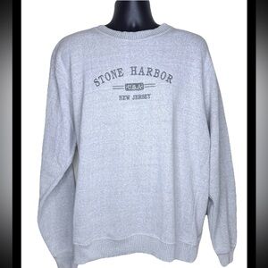 ESY Surf Co. Men’s Stone Harbor U.S.A. New Jersey Sweater 2XL Light Grey